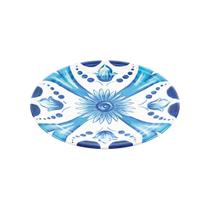 Prato de sobremesa guzzini em melamina 21,5cm azul 28191252
