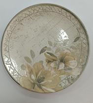 Prato de Sobremesa Magnólia 20cm Bege em Ceramica Wolff