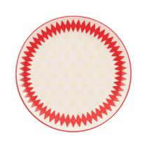 Prato de Sobremesa Natalino guirlanda vermelha Oxford 20 cm