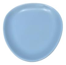 Prato de Sobremesa Orgânico de Cerâmica Azul Claro Elegante