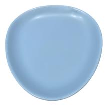 Prato de Sobremesa Orgânico de Cerâmica Azul Claro Elegante