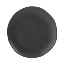 Prato de Sobremesa Orgânico Preto Matte Stoneware Cerâmica Porto Brasil 1 Unidade Prato de Sobremesa Orgânico Preto Matte Stoneware Cerâmica Porto Brasil 1 Unidade