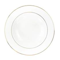 Prato De Sobremesa Porcelana Borda Dourada 19Cm Majesty Gold - L'hermitage