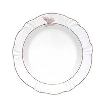 Prato De Sobremesa Porcelana Borda Dourada 23cm Borboleta Mesa Posta Soleil Encantada Prato De Sobremesa Porcelana Borda Dourada 23cm Borboleta Mesa Posta Soleil Encantada