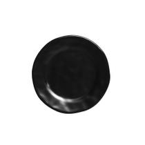 Prato de Sobremesa Preto Fosco Amassado Ceramica 1un Prato de Sobremesa Preto Fosco Amassado Ceramica 1un