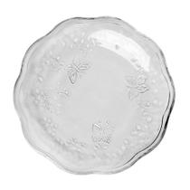 Prato de Sobremesa Vidro New Butterfly Borboletas Flores 20cm Lyor