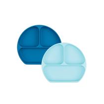 Prato de Sucção Bumkins de Silicone para Bebês - Divisórias e Base Antiderrapante