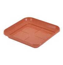 Prato de Vaso Quadrado Telha Medio 18,5cm de Plastico - Injeplastec