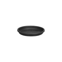 Prato de Vaso Redondo em Plástico Preto 22cm - Rischioto Prato de Vaso Redondo em Plástico Preto 22cm - Rischioto