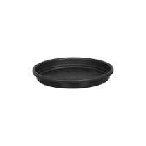 Prato de Vaso Redondo em Plástico Preto 28cm - Rischioto Prato de Vaso Redondo em Plástico Preto 28cm - Rischioto
