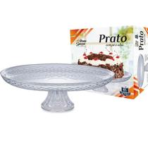 Prato De Vidro Com Pé E Aba Home Special 30X09 Cm - Ruvolo