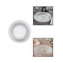 Prato de Vidro Diamante Fundo 22,4cm Prato de Vidro Diamante Fundo 22,4cm