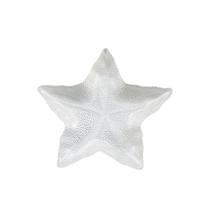 Prato de Vidro Estrela do Mar Grande Pérola Marina 28 x 3cm - Unid.