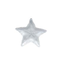 Prato de Vidro Estrela do Mar Peq. Perola Marina 18 x 3cm - Unid.