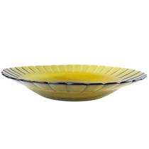 Prato de Vidro Fundo Âmbar com Borda Texturizada - Central Astral