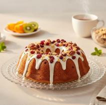 Prato de Vidro Gourmet Redondo Multiuso Para Bolo e Petiscos Ruvolo