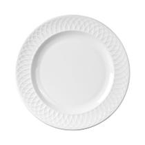 Prato De Vidro Sobremesa Redondo Opaline Branco 19cm Prato De Vidro Sobremesa Redondo Opaline Branco 19cm