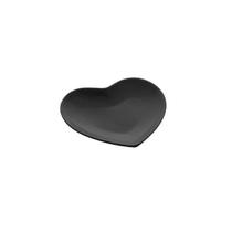 Prato decorativo coração preto Lyor 13 cm