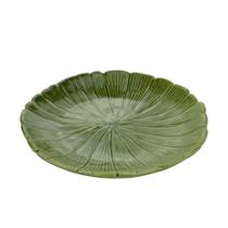 PRATO DECORATIVO DE CERAMICA BANANA LEAF VERDE 19,5x19,5x3cm PRATO DECORATIVO DE CERAMICA BANANA LEAF VERDE 19,5x19,5x3cm