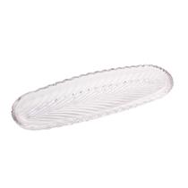 Prato Decorativo de Vidro Leaf 39cm x 13,5cm - Lyor Prato Decorativo de Vidro Leaf 39cm x 13,5cm - Lyor