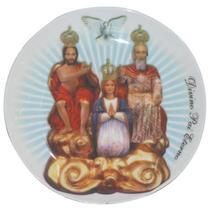 Prato Decorativo Divino Pai Eterno c/ Suporte Religioso 21cm
