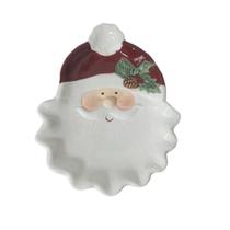 Prato Decorativo do Papai Noel Vecitus 1 Peça 20.5x17.2x3 cm