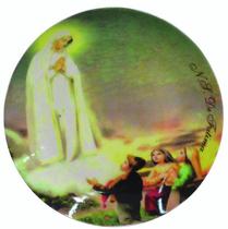 Prato Decorativo Nossa Senhora de Fátima com Suporte 21cm