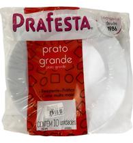 Prato Descartável Branco Semi Acrílico 21cm Pra Festa 10uni Prato Descartável Branco Semi Acrílico 21cm Pra Festa 10uni