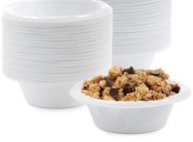 Prato Descartável de Plástico Branco 15cm fundo com 200 unidades para caldos sopas sobremesas Prato Descartável de Plástico Branco 15cm fundo com 200 unidades para caldos sopas sobremesas