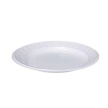 Prato Descartável Em Plástico Branco 20cm 10Un