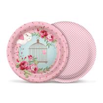 Prato Descartável Festa Jardim Encantado - 08 unidades - Cromus