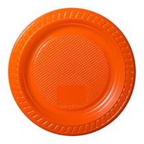 Prato Descartável Laranja para Festa 15cm - 10 Unidades Prato Descartável Laranja para Festa 15cm - 10 Unidades