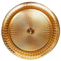 Prato Descartável Metalizado Dourado 22cm - 6 Unidades