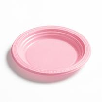 Prato descartavel pra festa 15cm rosa pacote com 10 unidades Prato descartavel pra festa 15cm rosa pacote com 10 unidades