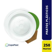 Prato Descartável Ps Copoplast Raso Branco Tamanho: 26Cm