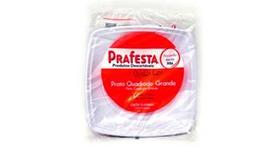 Prato Descartável Quadrado Grande Quality Line -10 unidades