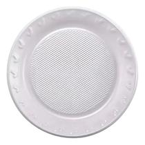 Prato Descartável Refeição Churrasco 21cm Branco 100 Pratos