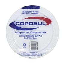 Prato Descartavel Refeiçao PR21 Branco Coposul
