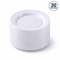 Prato Descartável Sobremesa 15cm Branco Bolo Festa 10 30 50 Unidades