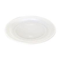 Prato Descartável Uzzi Raso Branco 21cm - 50 Embalagem com 10 Unidades