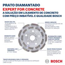 Prato Diamantado Segmentado Expert concrete 125x22,23mm Bosch