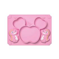 Prato Dinossauro Infantil Em Silicone Para Alimentação Prato Dinossauro Infantil Em Silicone Para Alimentação
