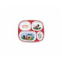 Prato Divisória Melamina 24,5cm Mickey Resistente Infantil