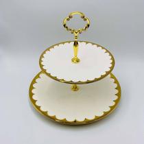 Prato Duplo para Doces de Porcelana EGG 19cm/27cm x 24cm - Wolff Prato Duplo para Doces de Porcelana EGG 19cm/27cm x 24cm - Wolff