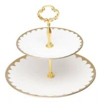 Prato Duplo para Doces em Porcelana Egg 19/27x24cm Wolff