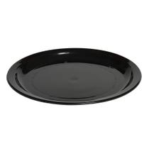 Prato Elegance Resistente Raso Redondo 25cm Preto em Polipropileno Plastico Linha Premium Tropical VEM