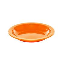 Prato Elegance Vemplast 22Cm Fundo Tropical Laranja