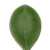 Prato Em Cerâmica Banana Leaf Verde 21 x 11 x 3 Cm - Lyor