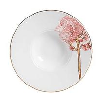 Prato em Cerâmica p/Risoto Filete Ouro Ypê Rosa 27,5cm - Unidade