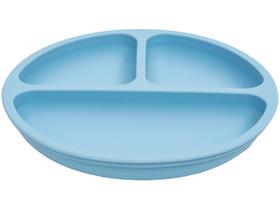 Prato Em Silicone Com Ventosa e Divisórias Infantil Buba Introdução Alimentar Bebê Criança